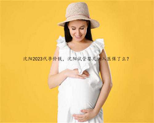 沈阳2023代孕价钱，沈阳试管婴儿纳入医保了么？